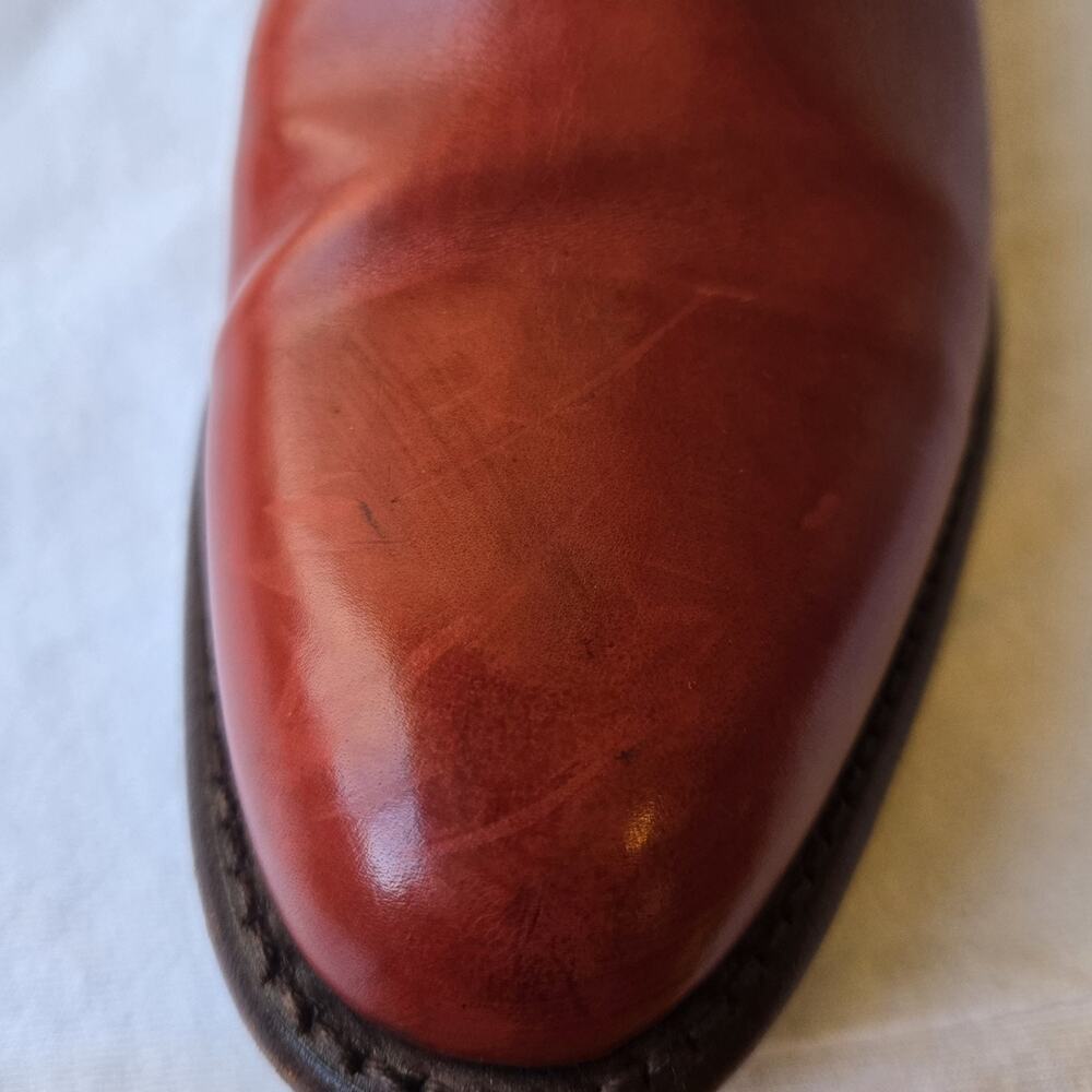 Frye Women's Leather Chelsea Ankle Boots Cognac Size 6 Made in Spain - Picture 9 of 9